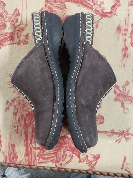 UGG Kohala Brown Suede Shearling-Lined Slip-On Clogs - Picture 2 of 6